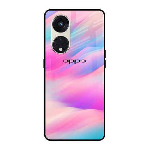 Colorful Waves Oppo Reno8T 5G Glass Cases & Covers Online