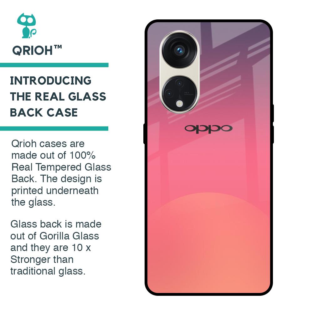 Sunset Orange Glass Case for Oppo Reno8T 5G