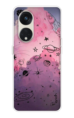 Space Doodles Art Oppo Reno8T 5G Back Cover