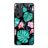 Tropical Leaves & Pink Flowers Motorola Edge 30 Glass Back Cover Online