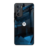 Polygonal Blue Box Motorola Edge 30  Glass Back Cover Online