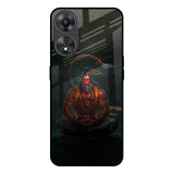 Lord Hanuman Animated Oppo A58 5G Glass Back Cover Online