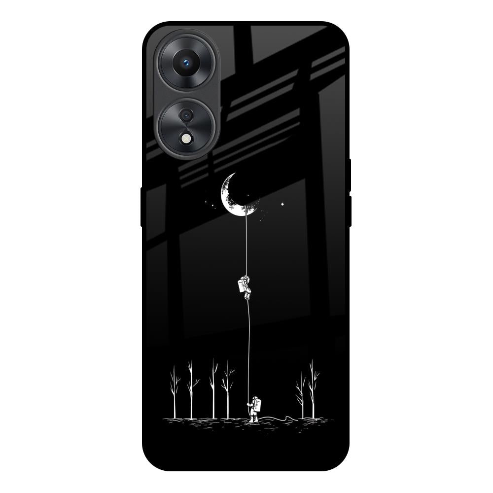 Catch the Moon Oppo A58 5G Glass Back Cover Online