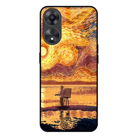 Sunset Vincent Oppo A58 5G Glass Back Cover Online