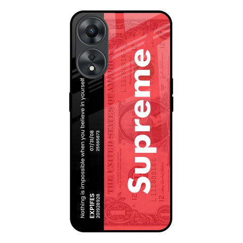 Supreme Ticket Oppo A58 5G Glass Back Cover Online