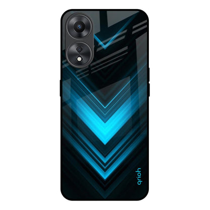 Vertical Blue Arrow Oppo A58 5G Glass Back Cover Online