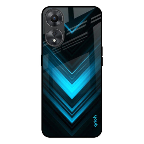 Vertical Blue Arrow Oppo A58 5G Glass Back Cover Online