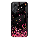 Heart Rain Fall Oppo A58 5G Glass Back Cover Online
