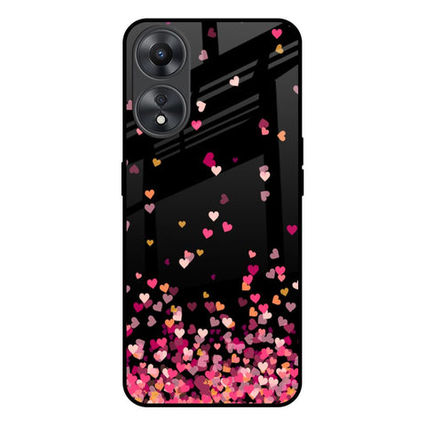 Heart Rain Fall Oppo A58 5G Glass Back Cover Online