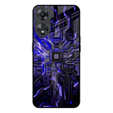 Techno Color Pattern Oppo A58 5G Glass Back Cover Online
