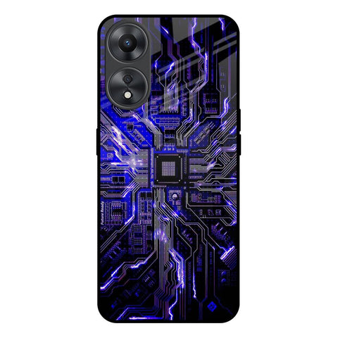 Techno Color Pattern Oppo A58 5G Glass Back Cover Online