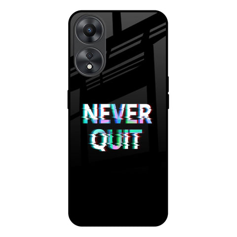 Never Quit Oppo A58 5G Glass Back Cover Online