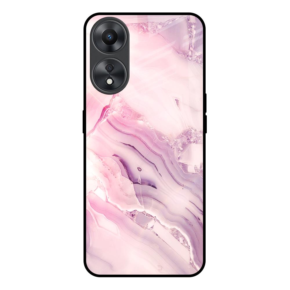 Diamond Pink Gradient Oppo A58 5G Glass Back Cover Online