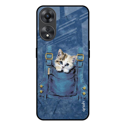 Kitty In Pocket Oppo A58 5G Glass Back Cover Online