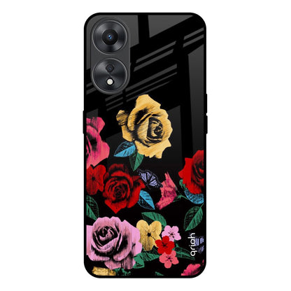Floral Decorative Oppo A58 5G Glass Back Cover Online
