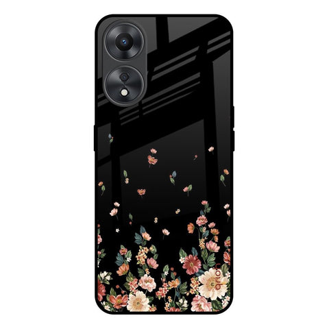 Floating Floral Print Oppo A58 5G Glass Back Cover Online