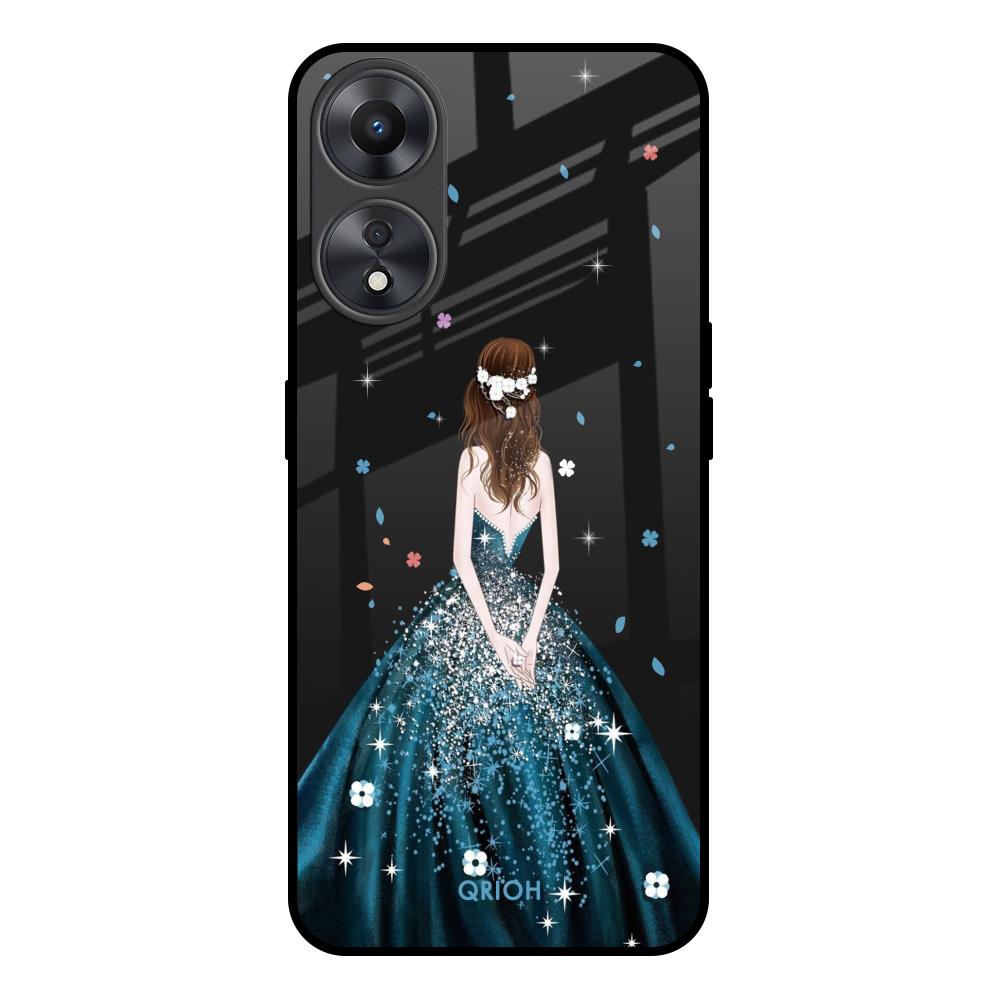 Queen Of Fashion Oppo A58 5G Glass Back Cover Online