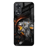Aggressive Lion Oppo A58 5G Glass Back Cover Online