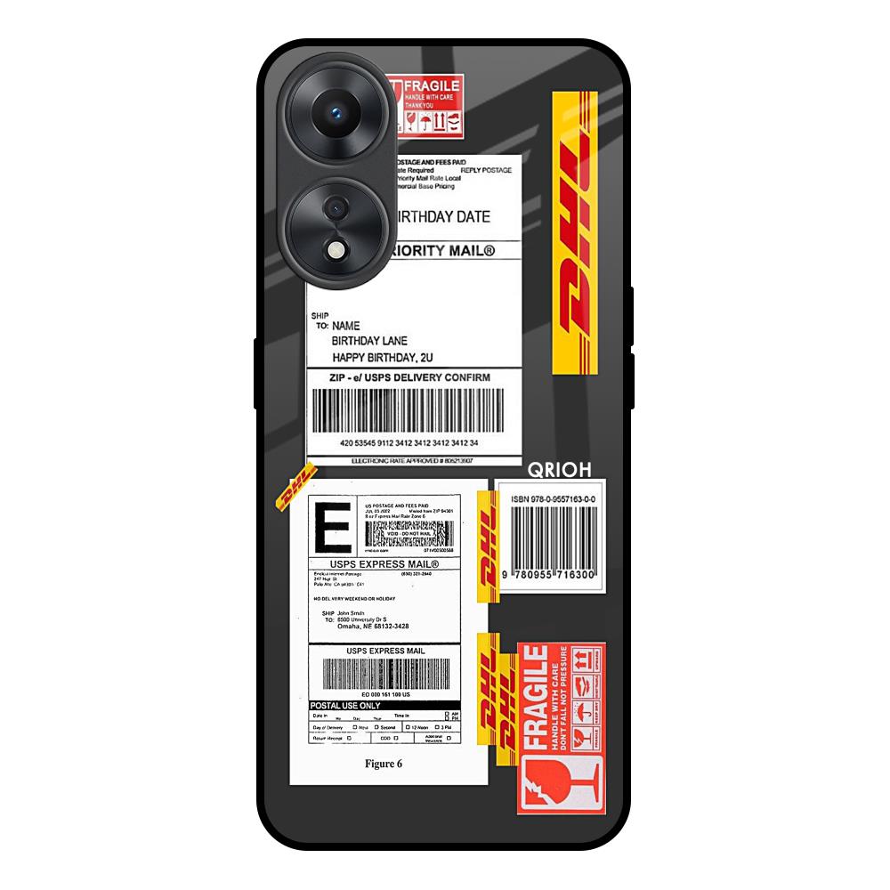 Cool Barcode Label Oppo A58 5G Glass Back Cover Online