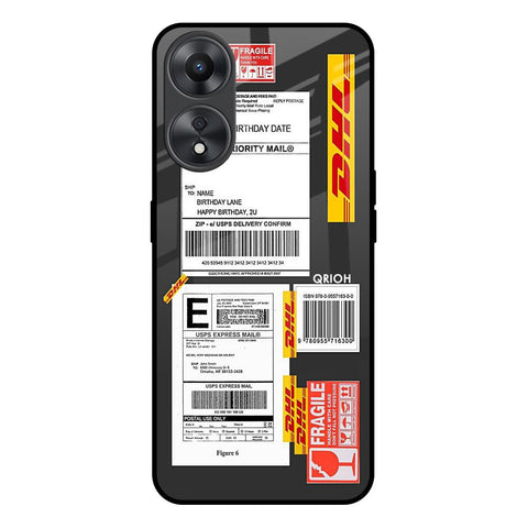 Cool Barcode Label Oppo A58 5G Glass Back Cover Online