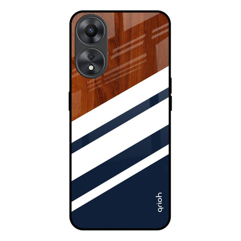 Bold Stripes Oppo A58 5G Glass Back Cover Online