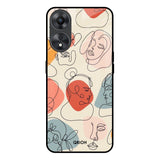 Abstract Faces Oppo A58 5G Glass Back Cover Online