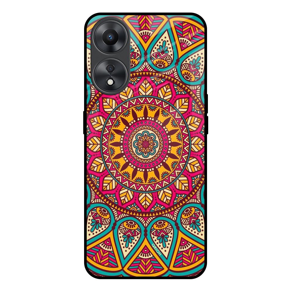 Elegant Mandala Oppo A58 5G Glass Back Cover Online