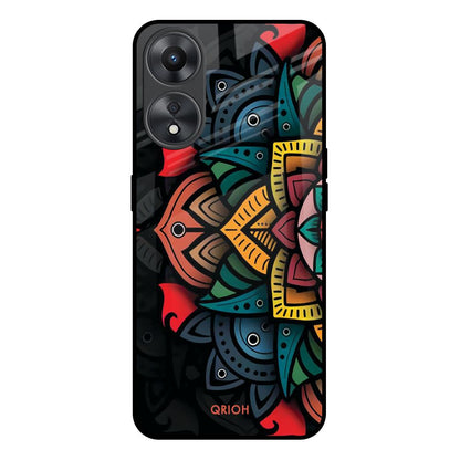 Retro Gorgeous Flower Oppo A58 5G Glass Back Cover Online