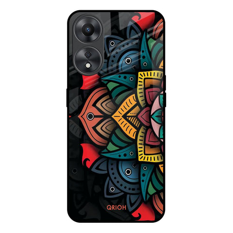 Retro Gorgeous Flower Oppo A58 5G Glass Back Cover Online