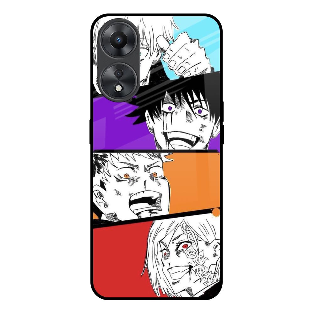 Anime Sketch Oppo A58 5G Glass Back Cover Online