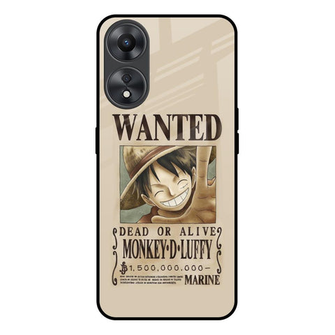 Luffy Wanted Oppo A58 5G Glass Back Cover Online