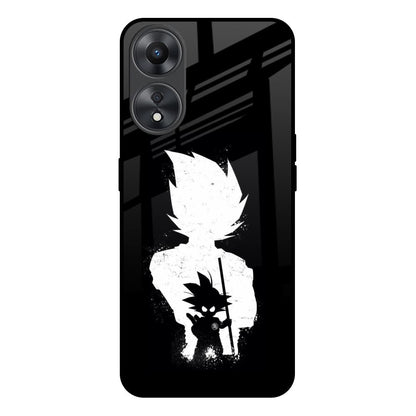 Monochrome Goku Oppo A58 5G Glass Back Cover Online