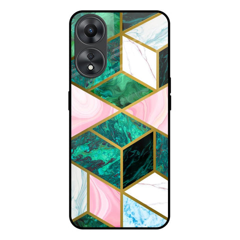 Seamless Green Marble Oppo A58 5G Glass Back Cover Online