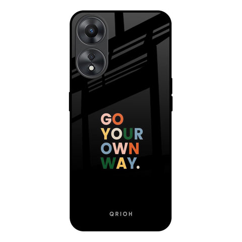 Go Your Own Way Oppo A58 5G Glass Back Cover Online