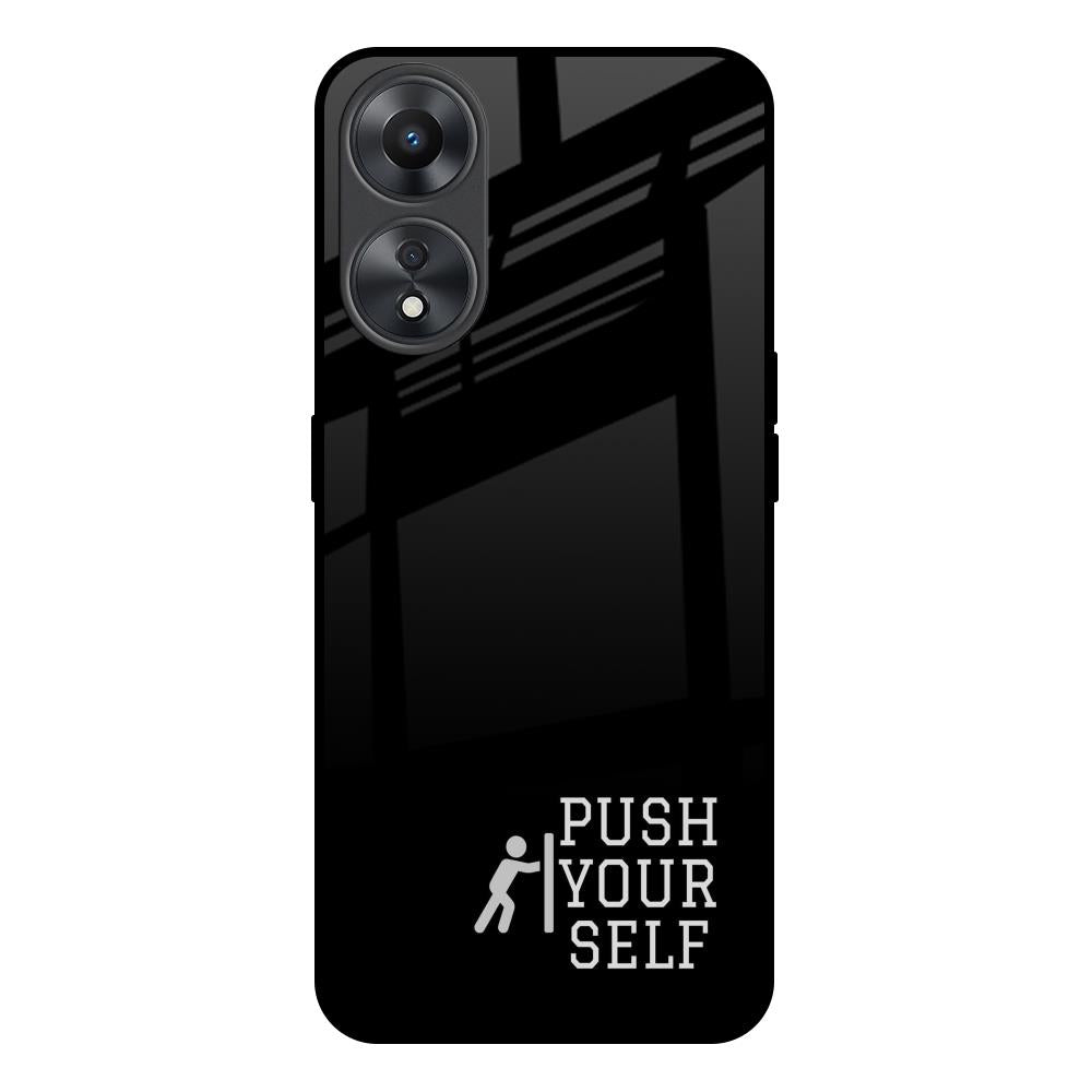 Push Your Self Oppo A58 5G Glass Back Cover Online
