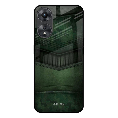 Green Leather Oppo A58 5G Glass Back Cover Online