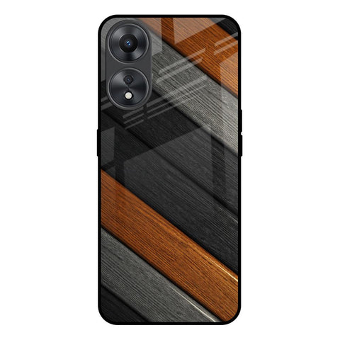 Tri Color Wood Oppo A58 5G Glass Back Cover Online