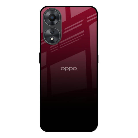 Wine Red Oppo A58 5G Glass Back Cover Online