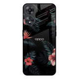 Tropical Art Flower Oppo A58 5G Glass Back Cover Online