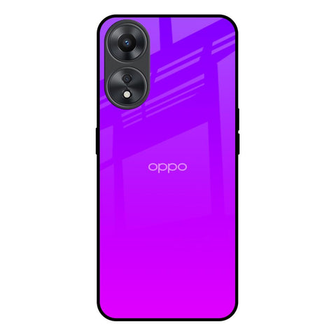 Purple Pink Oppo A58 5G Glass Back Cover Online