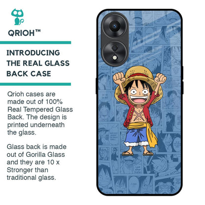 Chubby Anime Glass Case for Oppo A58 5G
