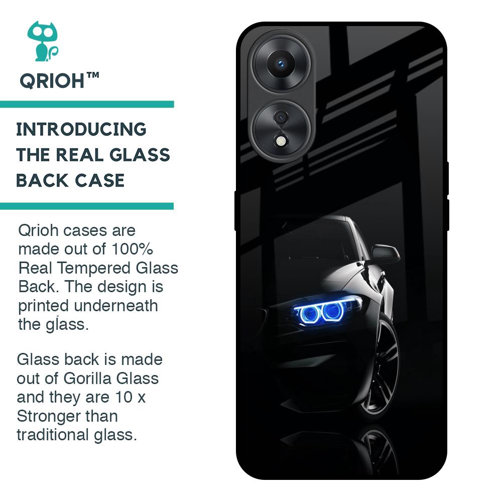 Car In Dark Glass Case for Oppo A58 5G