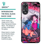 Radha Krishna Art Glass Case for Oppo A58 5G