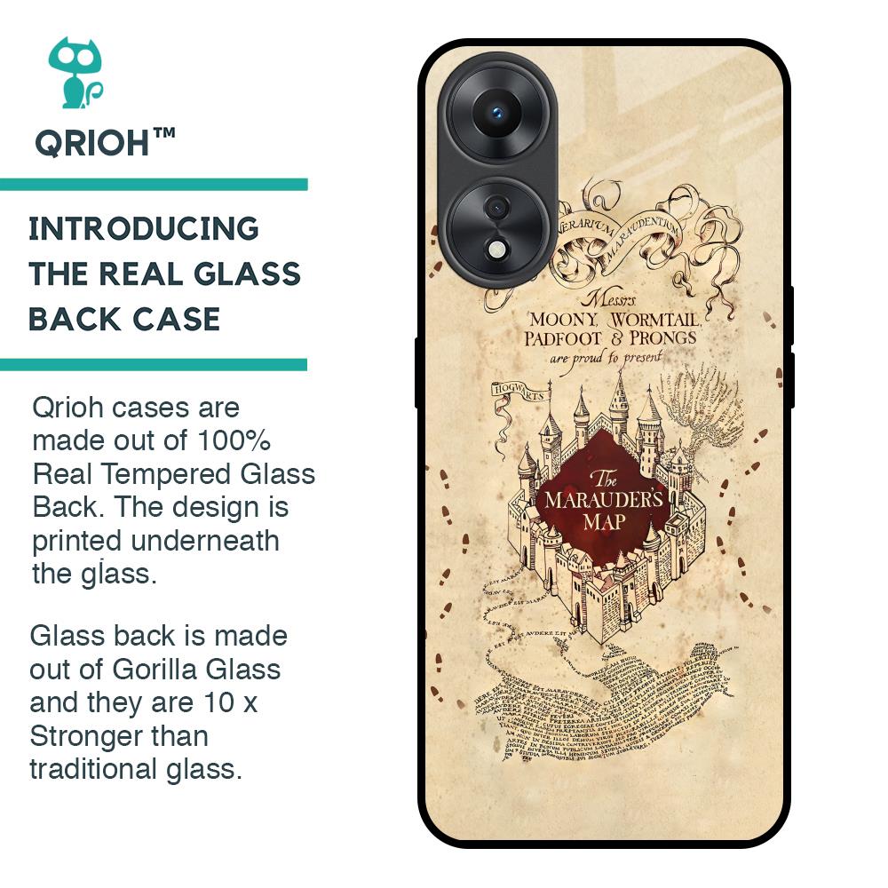 Magical Map Glass Case for Oppo A58 5G