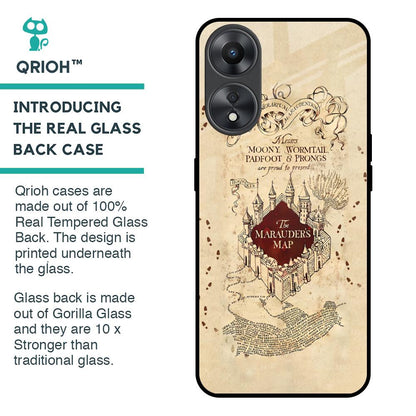 Magical Map Glass Case for Oppo A58 5G
