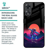 Retro Astronaut Glass Case for Oppo A58 5G