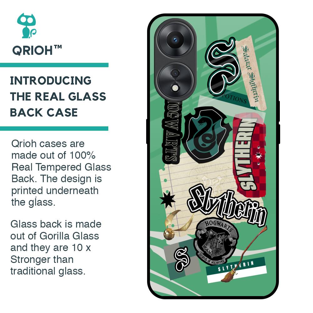 Slytherin Glass Case for Oppo A58 5G