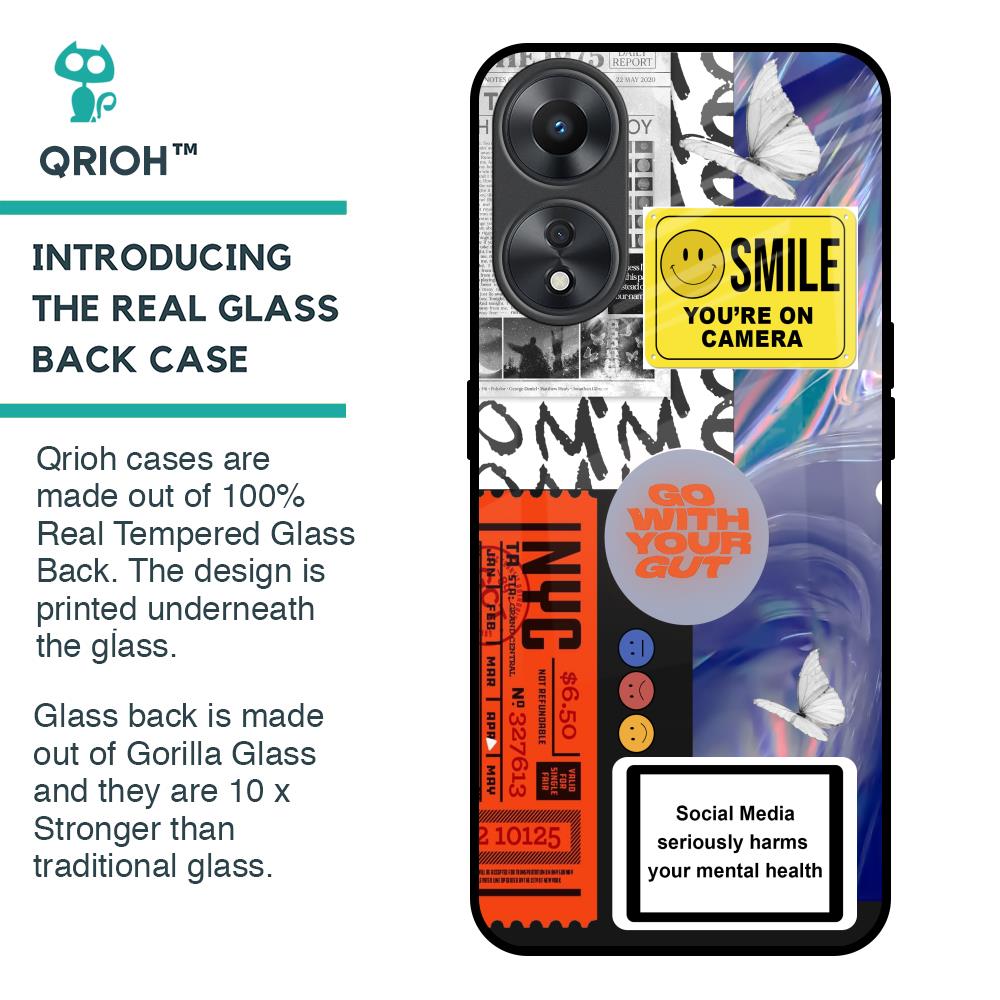 Smile for Camera Glass Case for Oppo A58 5G