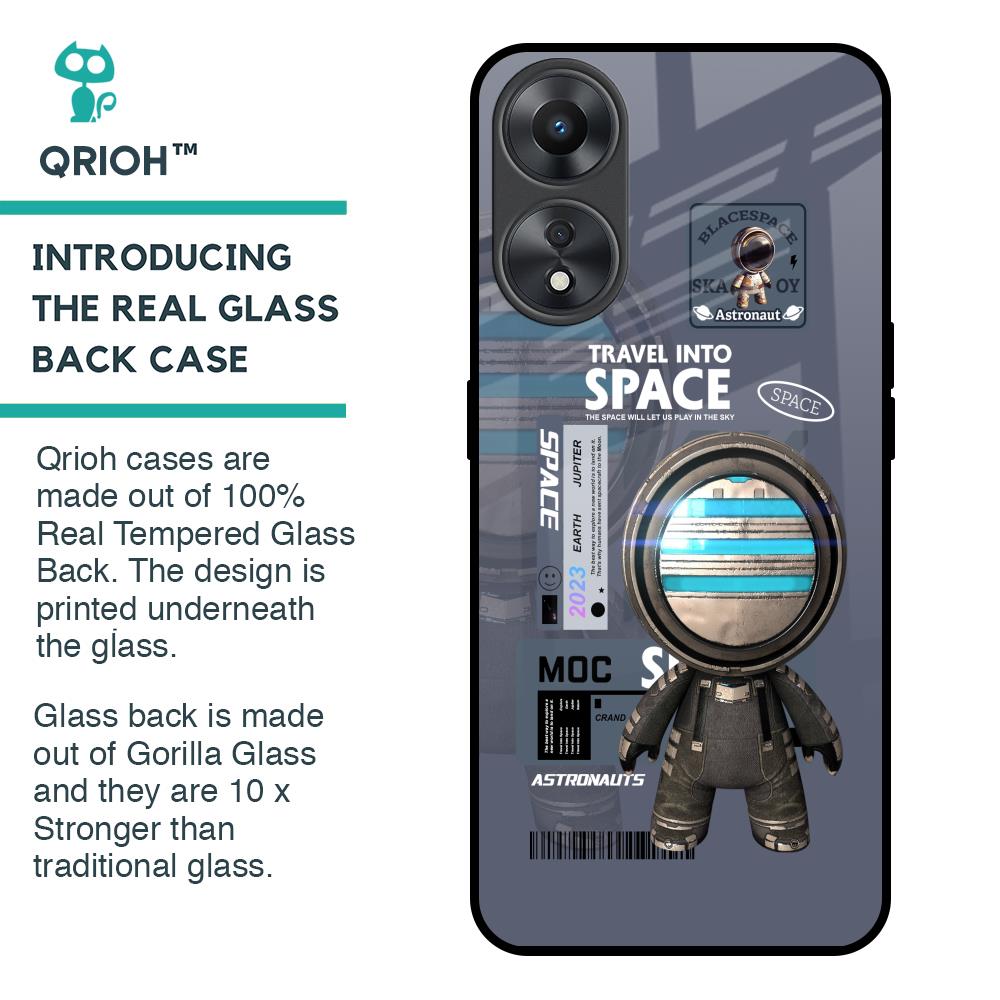 Space Travel Glass Case for Oppo A58 5G