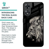 Brave Lion Glass Case for Oppo A58 5G